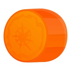 Poster - Diet carrot piece icon. Cartoon of diet carrot piece vector icon for web design isolated on white background