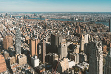 USA, New York, New York City, Aerial View Of Manhattan