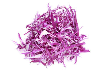 Wall Mural - Sliced red cabbage isolated on white background