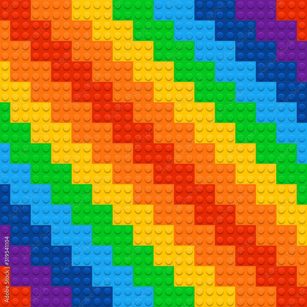 Vector frame from kids construction/building blocks/bricks. For kids ...