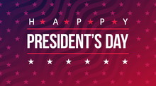 Happy Presidents Day. American Style Holiday Banner With Text