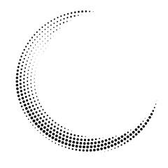 Wall Mural - halftone dotted background circularly distributed. halftone effect vector pattern. circle dots isola