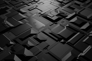 Wall Mural - abstract background with dark concept. 3d rendering.