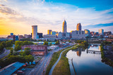 Fototapeta  - Sunset in Cleveland, United States