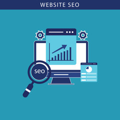 Poster - website analytics and seo data analysis concept
