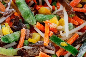 Sticker - Many types of vegetables in a pan.