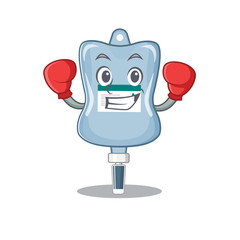 Poster - Sporty Boxing saline bag mascot character style