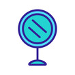 © vectorwin - mirror on the stand icon vector. A thin line sign. Isolated contour symbol illustration
