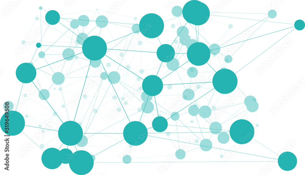 Graphic dots transformation creative shapes virus, innovation connected ...
