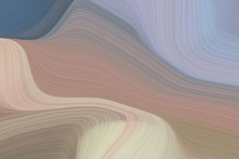 Abstract Fluid Lines And Waves Wallpaper Design With Rosy Brown, Dim Gray And Pastel Blue Colors. Art For Sale. Can Be Used As Wallpaper, Card, Poster Or Canvas