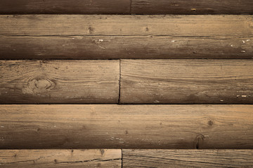 Wall Mural - Antique horizontal rustic boards with peeling cracked paint. Abstract modern wooden trendy texture background.