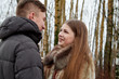 © keleny - Romantic couple in love on autumn or winter walk