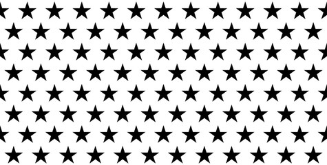 Poster - star seamless pattern on white background. vector black stars pattern. seamless design. abstract geo