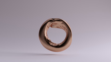 Wall Mural - Bronze Torus Crushed Sculpture 3d illustration 3d render
