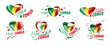 © butenkow - National flag of the Congo in the shape of a heart and the inscription I love Congo. Vector illustration