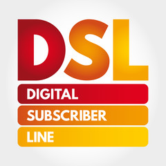 Poster - DSL - Digital Subscriber Line acronym, technology concept background