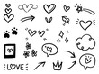 valentines day doodle collection, Cute love set doodle on white background.
