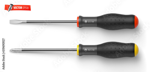 Cuadros en Lienzo Tournevis vectoriels sur fond blanc