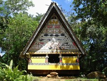 Replica Of A Palau Bai, Or Meeting Place For Men In Koror, Palau.