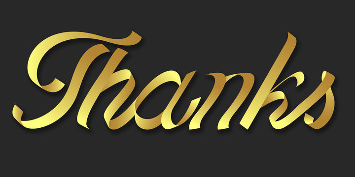 thanks hand drawn lettering phrase illustration