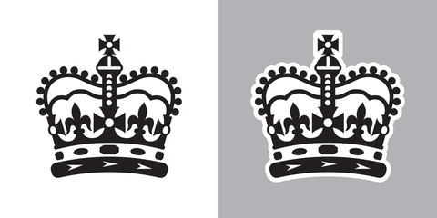 imperial state crown of the uk ( united kingdom of great britain and northern ireland ). vector illu