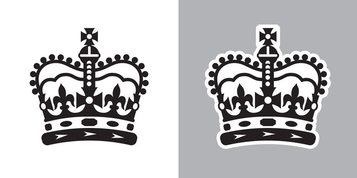 imperial state crown of the uk ( united kingdom of great britain and northern ireland ). vector illu