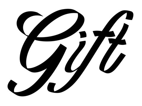 gift hand drawn lettering phrase illustration