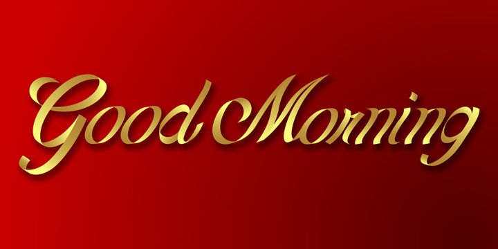 good morning drawn lettering phrase illustration