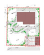 © Free_styler - Master plan of a private house and its adjacent territory. Vector