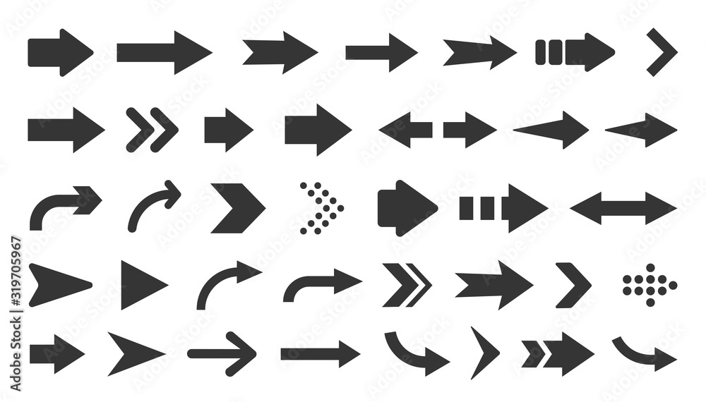 Arrow icon. Mega set of vector arrows Stock Vector | Adobe Stock
