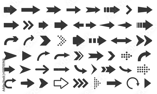 Fotografía Arrow icon. Mega set of vector arrows