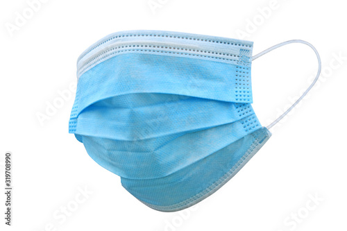 Fotomural Doctor mask and corona virus protection isolated on a white background