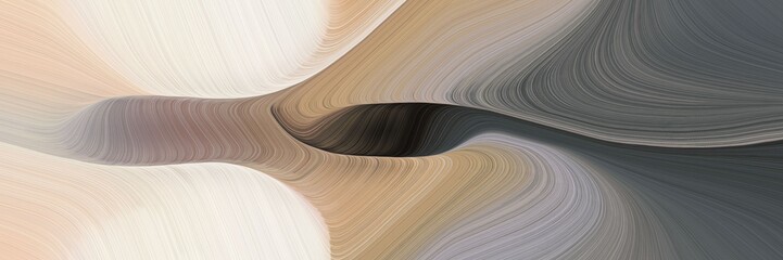 Aufkleber - dynamic banner with rosy brown, gray gray and dark slate gray colors. dynamic curved lines with fluid flowing waves and curves