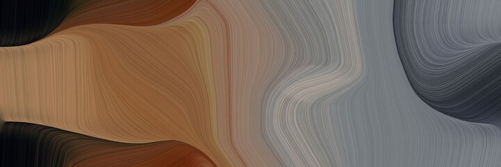 Aufkleber - moving banner design with pastel brown, very dark pink and chocolate colors. dynamic curved lines with fluid flowing waves and curves