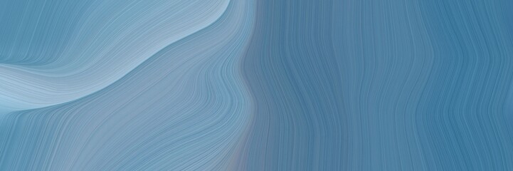 Aufkleber - dynamic horizontal header with steel blue, cadet blue and pastel blue colors. dynamic curved lines with fluid flowing waves and curves