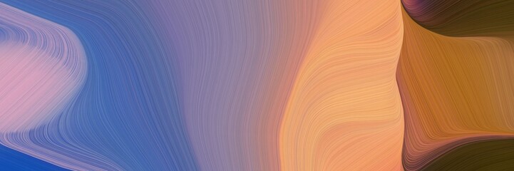 Poster - colorful header with rosy brown, light slate gray and sienna colors. dynamic curved lines with fluid flowing waves and curves