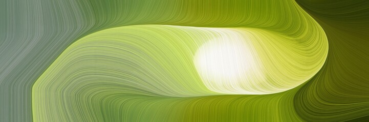 Aufkleber - colorful header design with olive drab, beige and dark khaki colors. dynamic curved lines with fluid flowing waves and curves