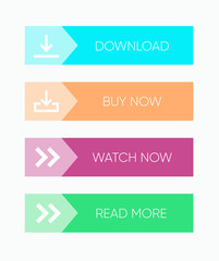 Poster - Read more, Learn more, Book now, Watch now, Buy now, Download isolated on a dark background.