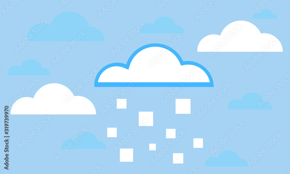 Snowfall Blue Clouds Forecast Bad Weather