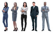 © ASDF - Collage of business people on white background
