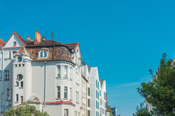 POZNAN, POLAND - September 2, 2019: Antique building view in Old Town Poznan, Poland