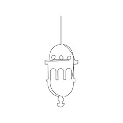 Wall Mural - Continuous line drawing of islamic lantern can use for ramadan and ied mubarak event. Vector illustration.