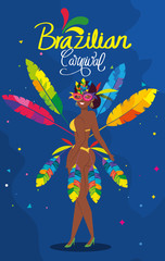 Poster - poster of carnival brazilian with exotic dancer woman