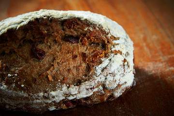 Sticker - Hard bread on wooden background 