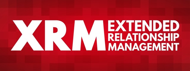 Poster - XRM - Extended Relationship Management acronym, business concept background