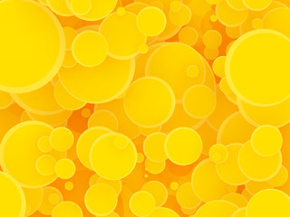 Wall Mural - yellow bubbles abstract summer background