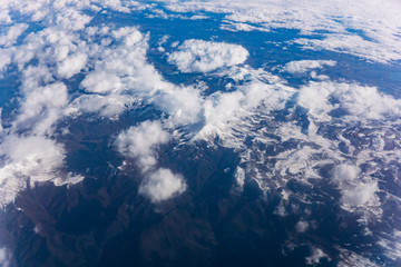 Poster - Clouds, a view from airplane window