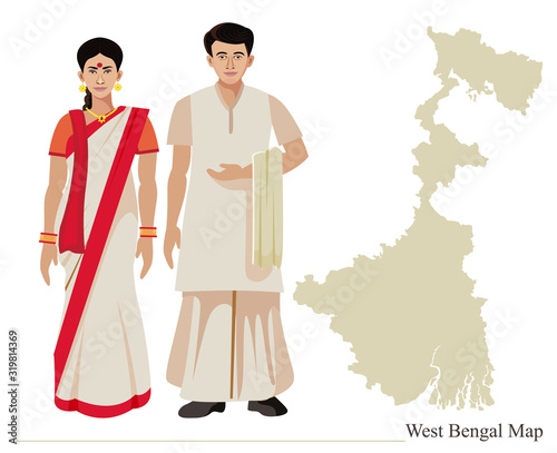 bengali traditional dress for man and woman
