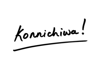 Canvas Print - Konnichiwa - the Japanese word for Hello