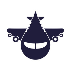 Poster - airplane flying transport isolated icon